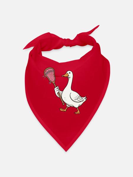 Lacrosse Ente mit Netz - Bandana - Rot - Vorne
