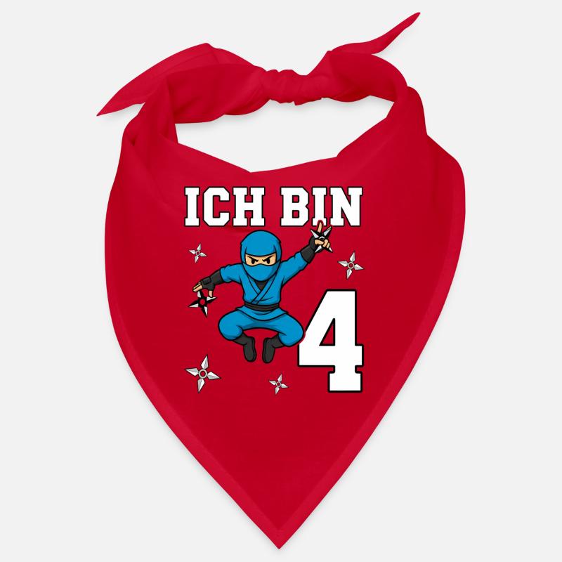 Ich bin 4 Ninja 4. Geburtstag blau Karate Bandana