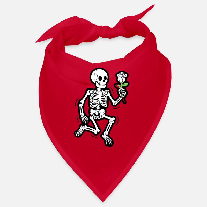 Squelette dansant avec Rose Halloween drôle Bandana