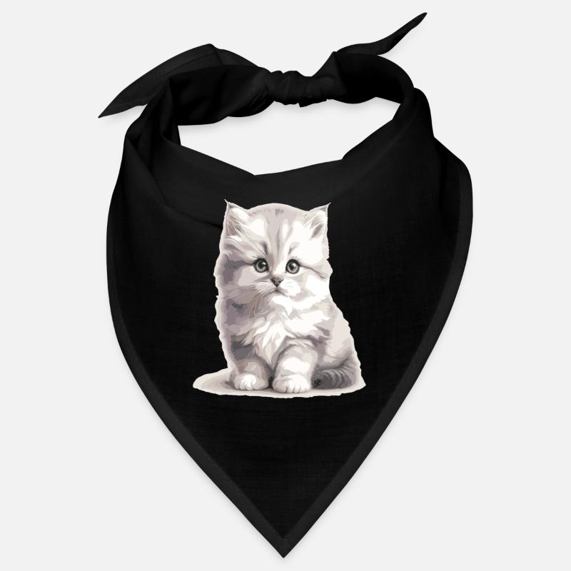 Fluffy Kitten Portrait Bandana