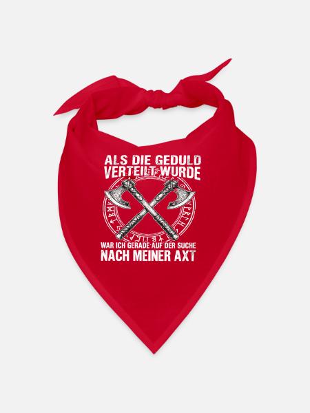 Wikinger Shirt für Männer mit Humor - Bandana - Rot - Vorne