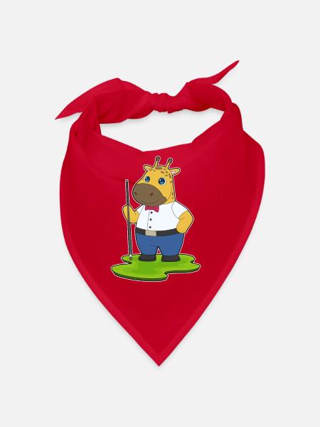 Giraffe Billiard Queue Sport - Bandana - Rot - Vorne