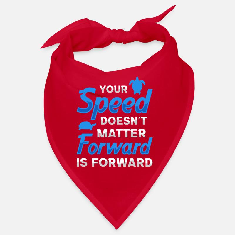 Forward is Forward Motivational Turtle Quote Art Bandana