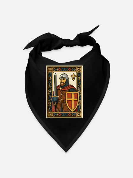 Medieval Knight Tile Emblem - Bandana - red
