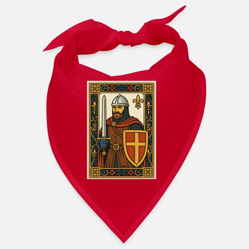 Emblème de tuile de chevalier médiéval Bandana