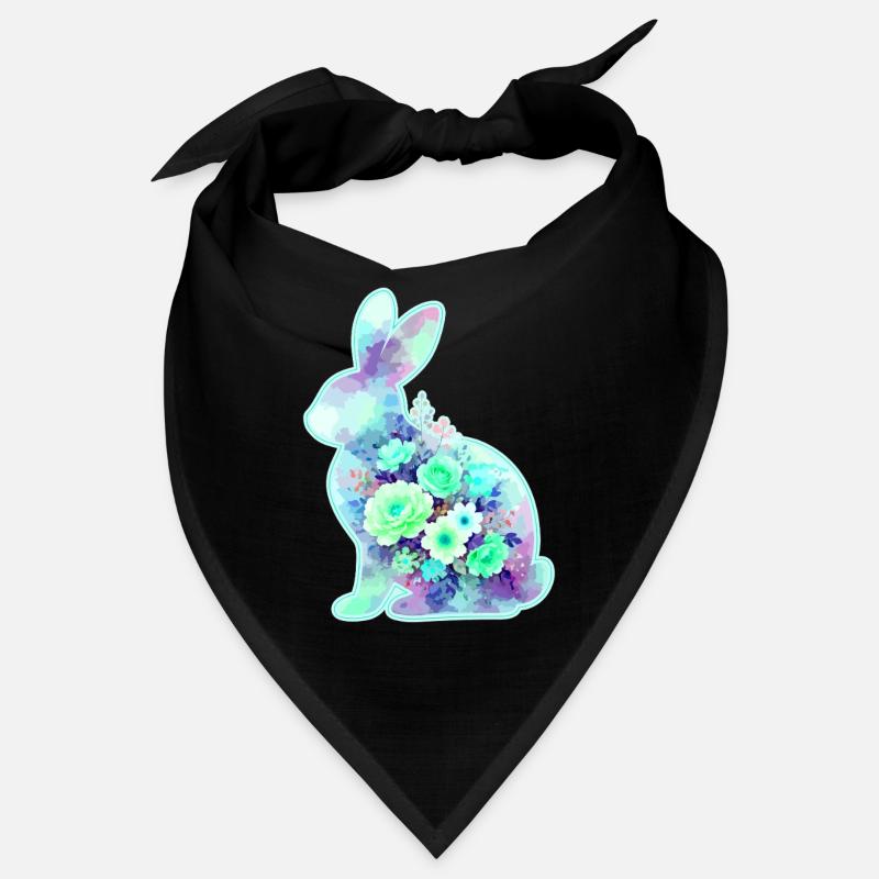 Hase Aquarell Blumen Ostern Bandana