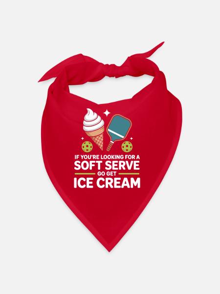 Pickleball Spieler Looking For Soft Serve Dinking - Bandana - Rot - Vorne