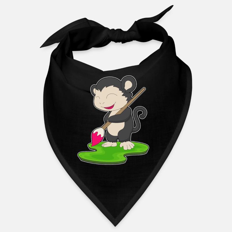 Affe Maler Pinsel Malen Bandana