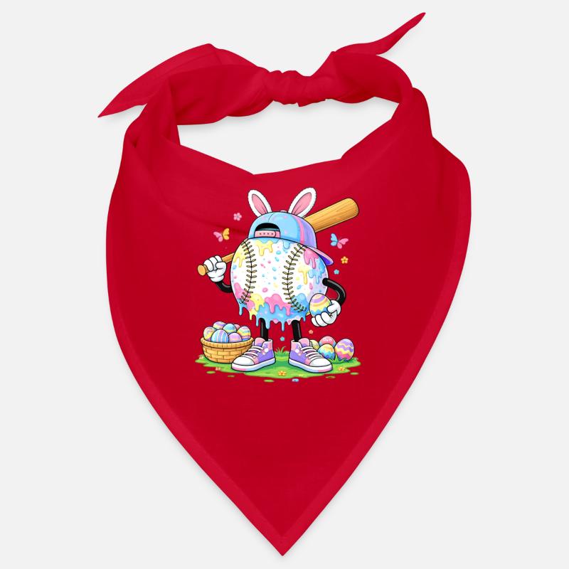 Pastel Easter Baseball Cartoon Bandana