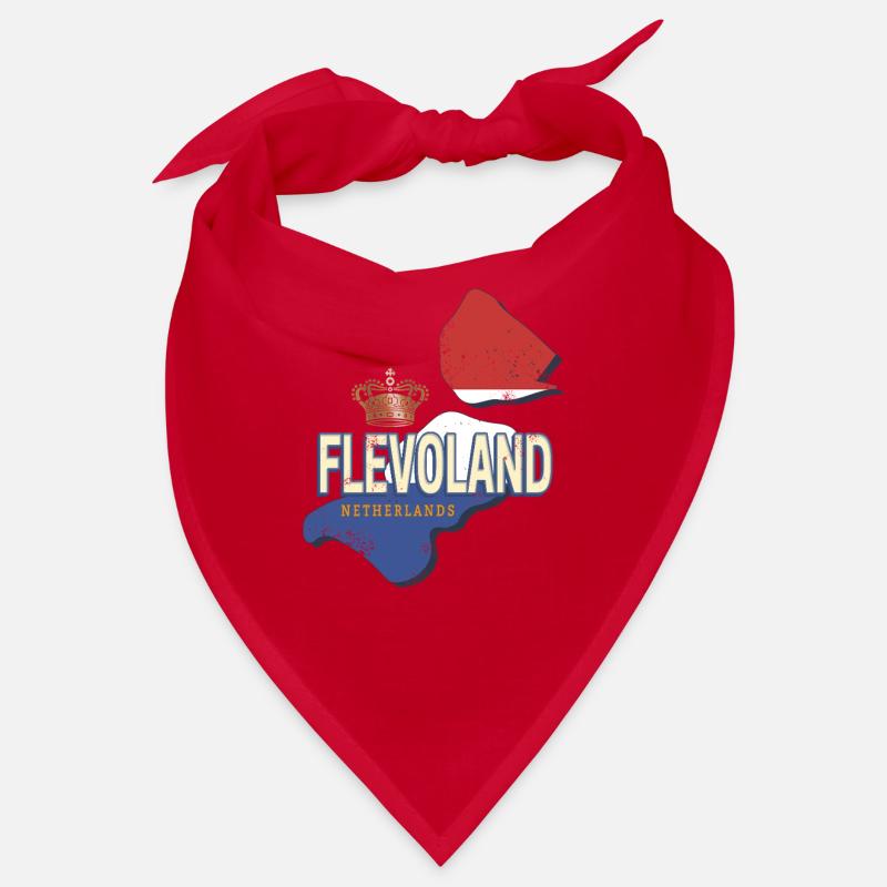 Flevoland Netherlands Retro Map Holland Bandana