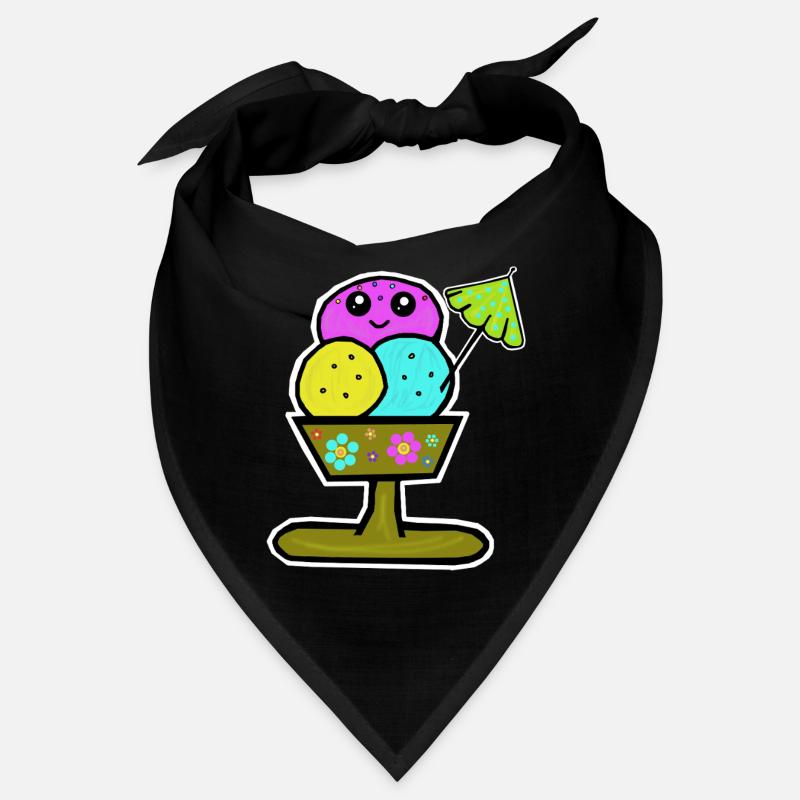 Bunter Eisbecher Eiscreme Eiskreme Eis Bandana