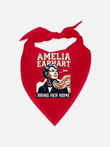 Amelia Earhart – Bring Her Home - Bandana - red - Front