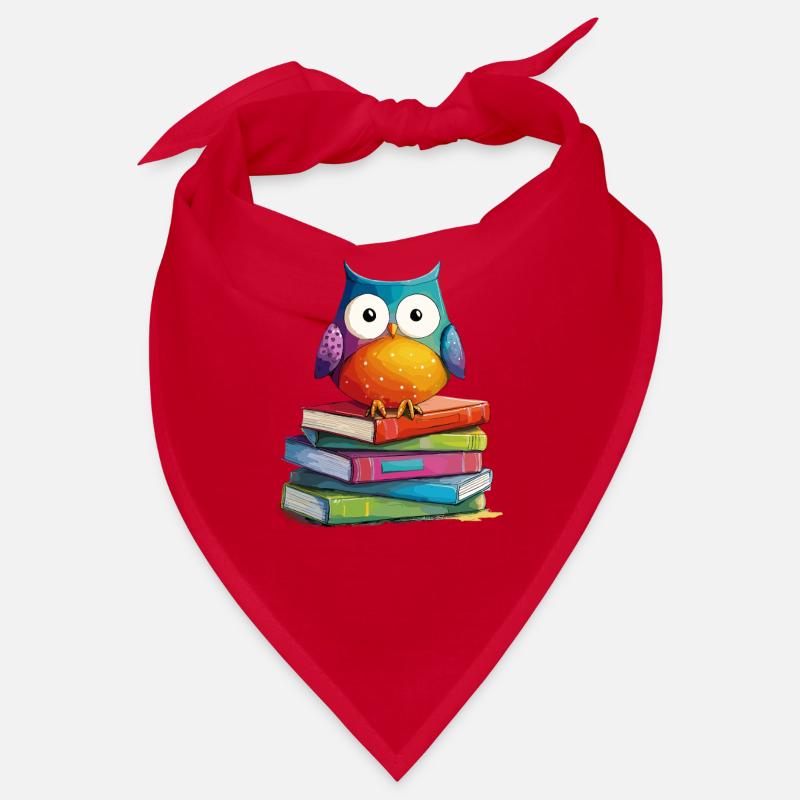 Stack of books owl Bandana