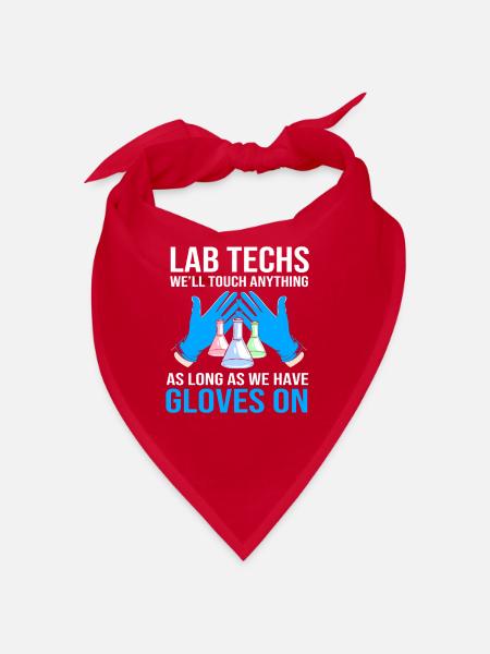 Labor Bio Chemie Mikroskop Laboratory - Bandana - Rot - Vorne
