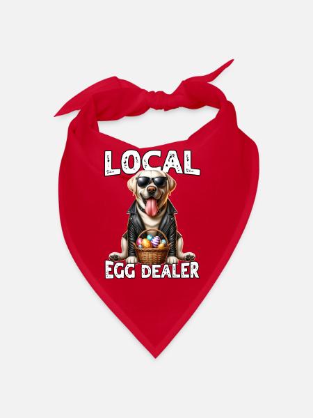 Ostern Retriever Egg Dealer - Bandana - Rot - Vorne