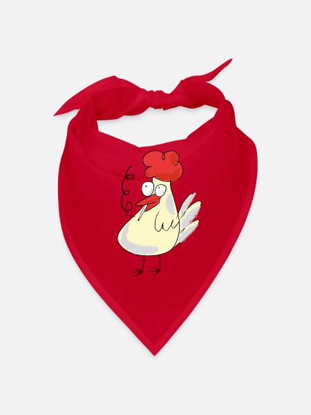 Huhn Raucher Zigarette Tabak rauchen Hühner - Bandana - Rot - Vorne