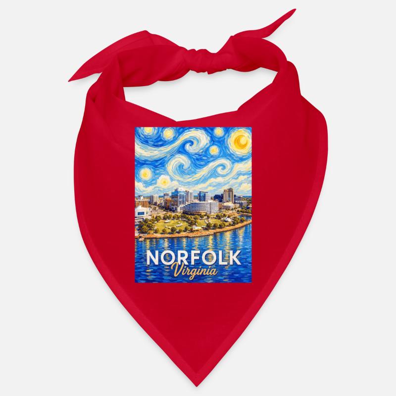 Norfolk Skyline Sternennacht Bandana