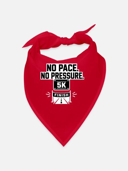 No Pace 5K - Bandana - Rot - Vorne