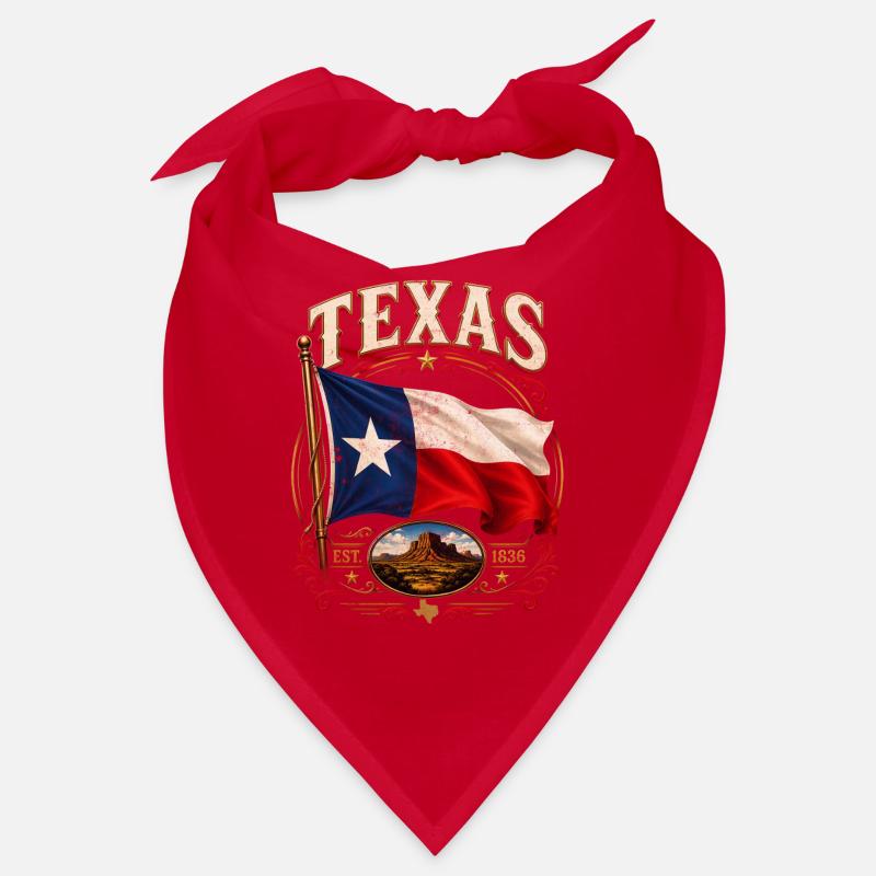Emblème du drapeau vintage du Texas Bandana