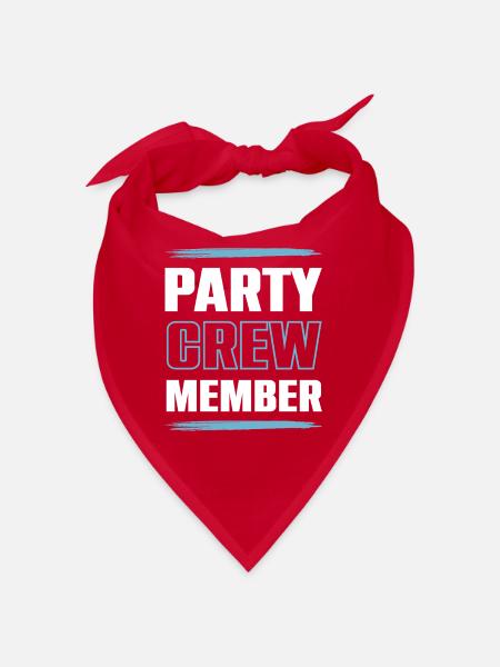 Party Crew - Bandana - Rot - Vorne