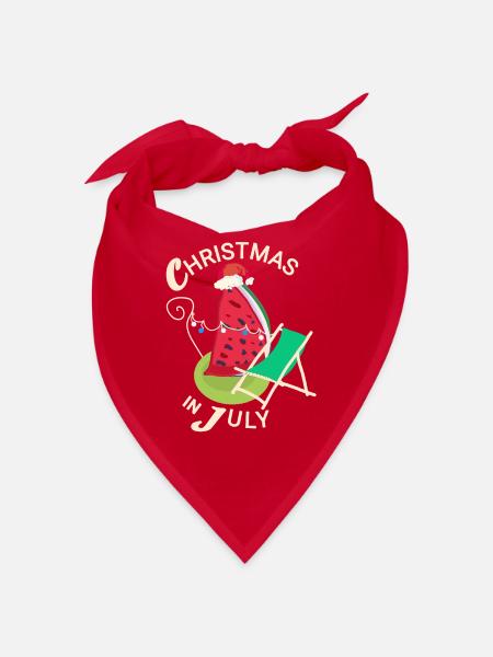 Christmas In July Party Watermelon Christmas  - Bandana - Rot - Vorne