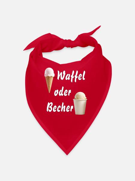 EIS WAFFEL ODER BECHER - Bandana - Rot - Vorne