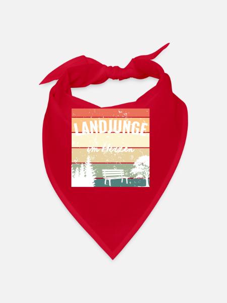 Landjunge im Herzen – Mein Zuhause - Bandana - Rot - Vorne