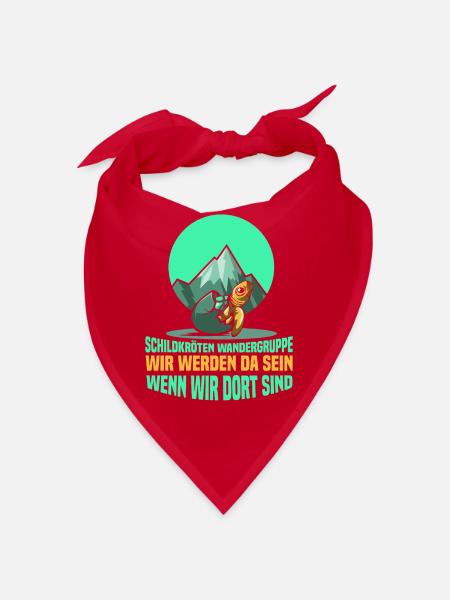 Schildkörten Wandergruppe Wander Bergsteiger - Bandana - Rot - Vorne