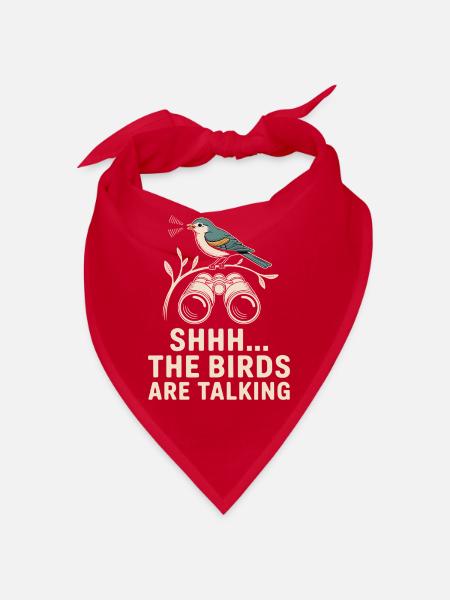 Shhh Die Vögel Reden - Bandana - Rot - Vorne