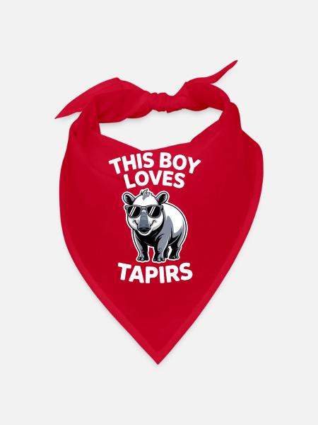 Tapire Sprüche Tapir Lustiges Tapire Geschenk - Bandana - Rot - Vorne