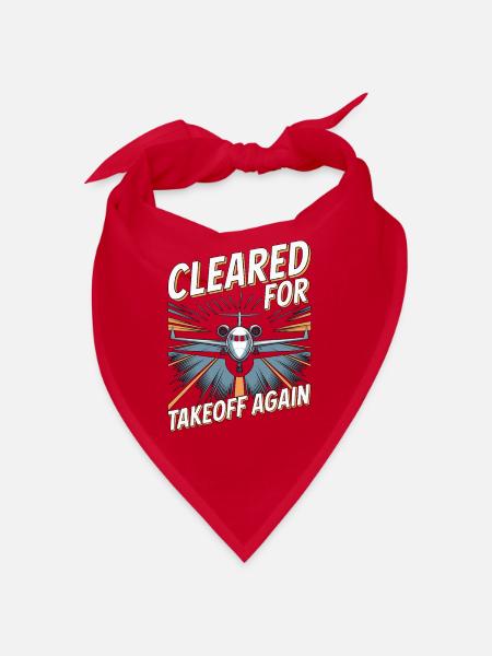 Private Pilot Cleared For Takeoff Private Aviation - Bandana - Rot - Vorne