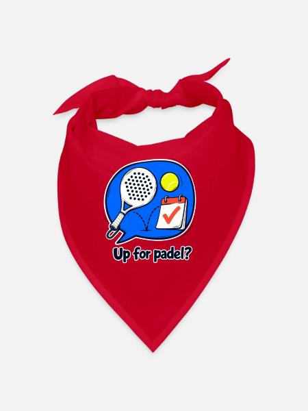 Padel-Gruppenchat-Einladung, wöchentlicher Club-Humor - Bandana - Rot - Vorne