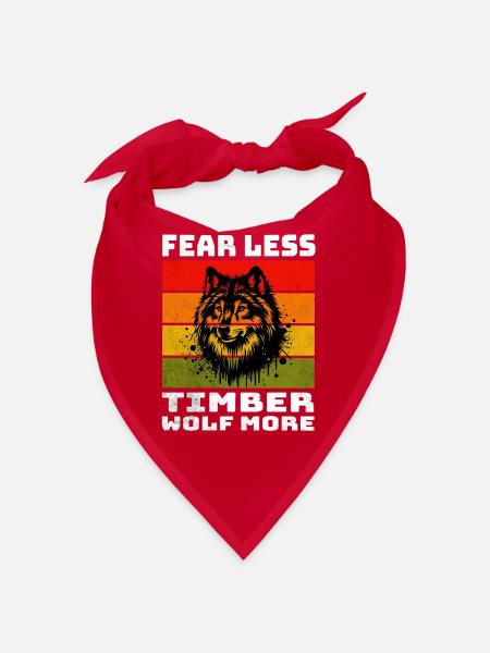 Timber Wolf Grauwolf - Bandana - Rot - Vorne