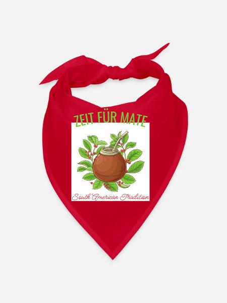 Zeit für Mate – Südamerikanische Tradition - Bandana - Rot - Vorne