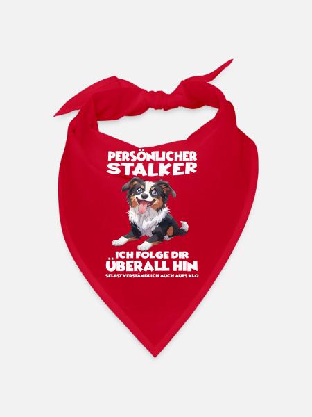 Persönlicher Stalker Border Collie Hundehalter  - Bandana - Rot - Vorne
