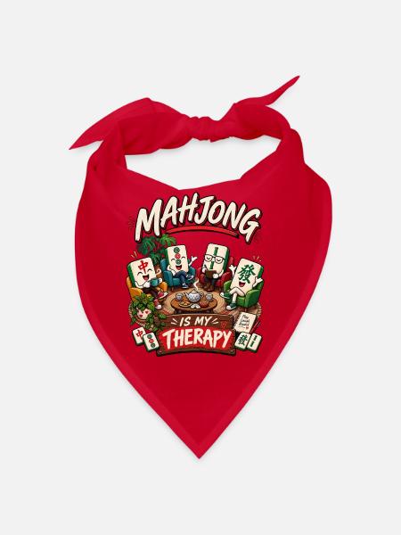 Mahjong Therapie Lounge - Bandana - Rot - Vorne