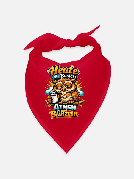 Heute nur Basics: Atmen und Blinzeln - Lustiger - Bandana - Rot - Vorne