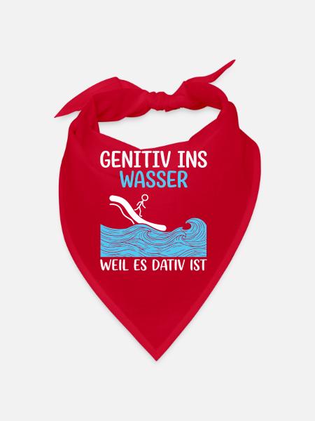 Genitiv ins Wasser Surfwitz - Bandana - Rot - Vorne