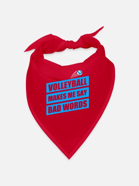 Volleyball makes me say bad word Volleyballspieler - Bandana - Rot - Vorne