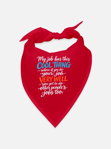  Funny Coworker Office Humor Workplace Work Place - Bandana - Rot - Vorne