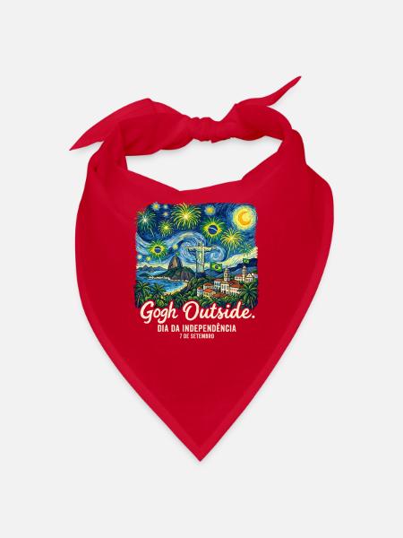  Funny Gogh Outside Brazil Independence Day 7 - Bandana - Rot - Vorne