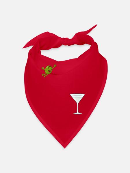 Olive springt ins Martiniglas Dirty Martini - Bandana - Rot - Vorne