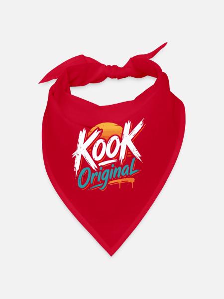 Kook Original Retro Sonnenuntergang Surf Skate - Bandana - Rot - Vorne
