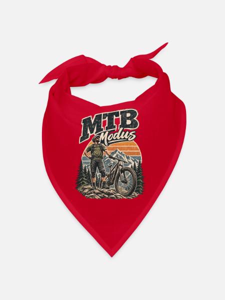 MTB Modus Retro Berglandschaft - Bandana - Rot - Vorne