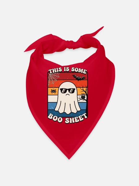 Lustiger Geist mit cooler Sonnenbrille Halloween  - Bandana - Rot - Vorne