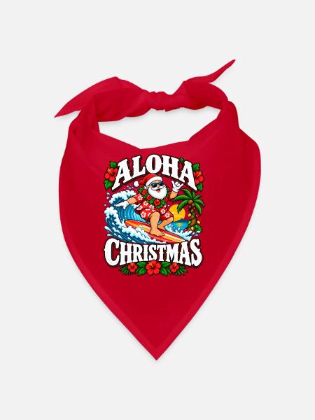 Aloha Weihnachten Surfer Santa - Bandana - Rot - Vorne