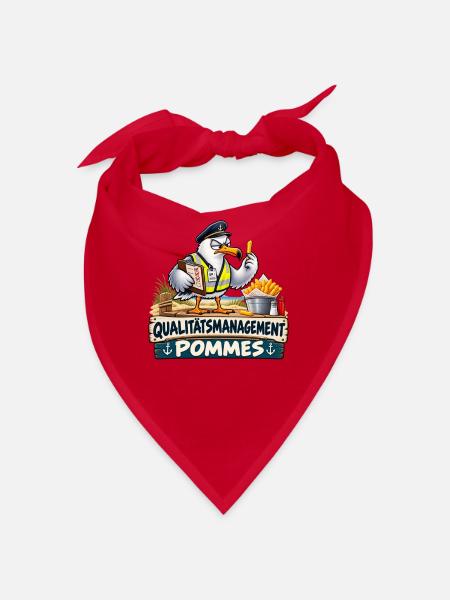 Qualitätsmanagement Pommes - Bandana - Rot - Vorne
