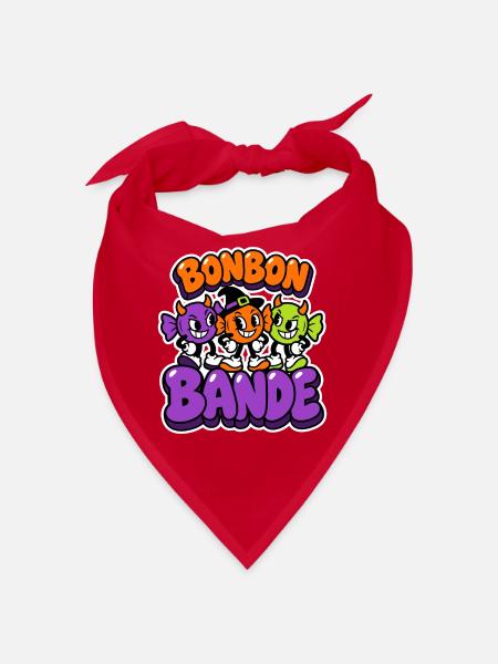 Bonbon Bande - Halloween Süßigkeiten - Bandana - Rot - Vorne