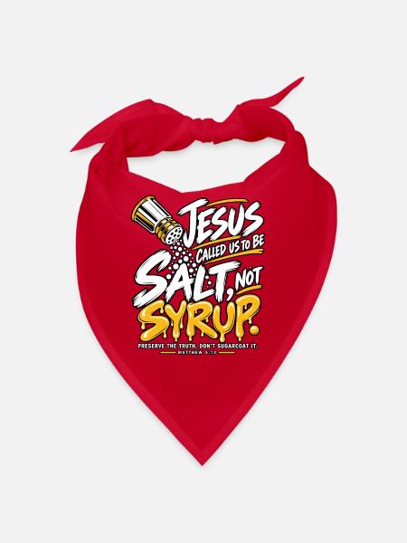 Salz nicht Honig Jesus Bibel Spruch - Bandana - Rot - Vorne