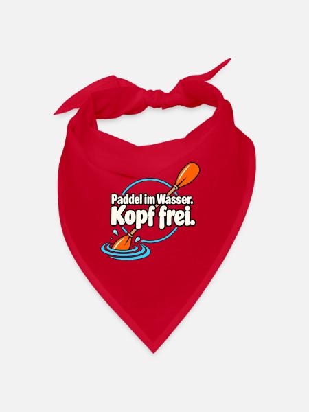 Paddelsport Paddler Kajak Kanu SUP Wassersport - Bandana - Rot - Vorne